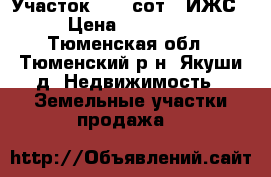 Участок 11.3 сот. (ИЖС) › Цена ­ 300 000 - Тюменская обл., Тюменский р-н, Якуши д. Недвижимость » Земельные участки продажа   